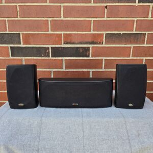 Polk Audio Satellite Speakers RM6751 & RM6752 Black 8 Ohms Tested